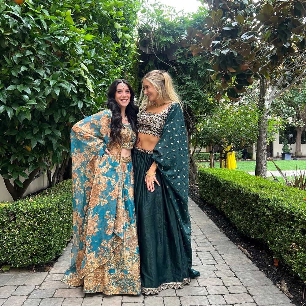 Emerald green saree